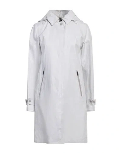 Herno Woman Overcoat & Trench Coat Off White Size 8 Linen, Polyurethane