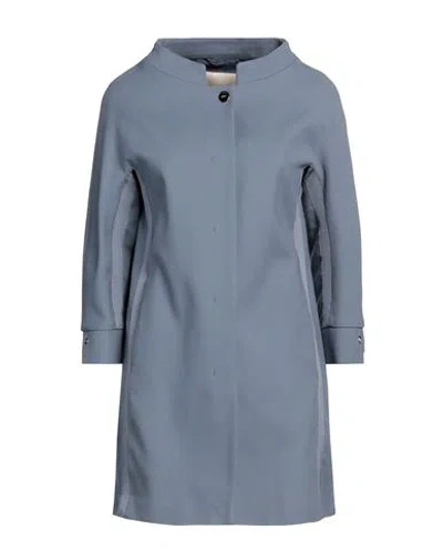 Herno Woman Overcoat Pastel Blue Size 2 Cotton