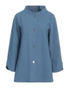 Herno Woman Overcoat & Trench Coat Pastel Blue Size 6 Polyacrylic, Elastane In Blue