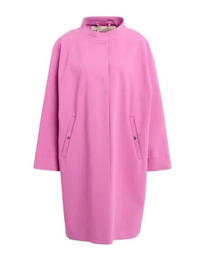 Herno Woman Overcoat & Trench Coat Pink Size 8 Polyamide, Elastane