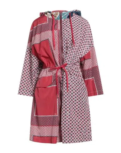 Herno Woman Overcoat & Trench Coat Red Size 4 Polyamide In Multi