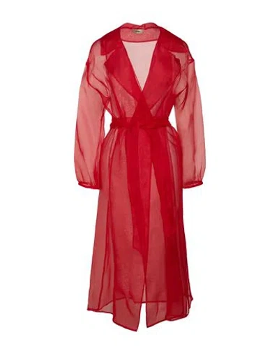 Herno Woman Overcoat & Trench Coat Red Size 6 Silk