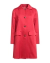 Herno Woman Overcoat & Trench Coat Red Size 6 Viscose, Polyester In Red