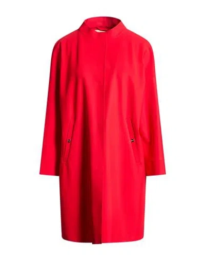 Herno Woman Overcoat & Trench Coat Red Size 8 Polyamide, Elastane