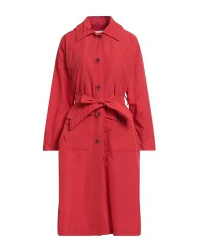Herno Woman Overcoat & Trench Coat Red Size 8 Polyester