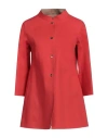 Herno Woman Overcoat & Trench Coat Rust Size 4 Cotton, Elastane In Red