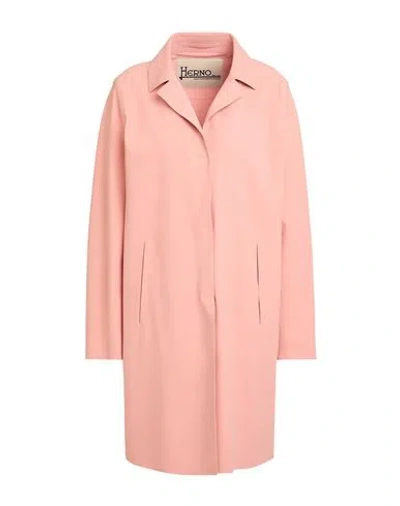 Herno Woman Overcoat & Trench Coat Salmon Pink Size 8 Polyamide, Elastane