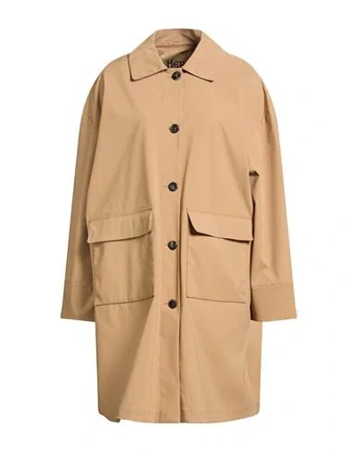Herno Woman Overcoat & Trench Coat Sand Size 6 Polyester In Brown