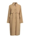 Herno Woman Overcoat & Trench Coat Sand Size 8 Polyamide, Elastane In Brown