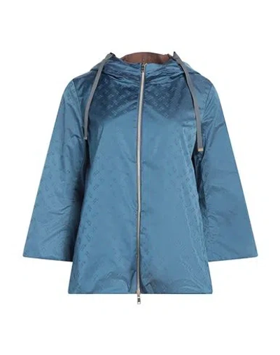 Herno Woman Jacket Slate Blue Size 6 Polyamide, Polyester, Cotton, Acetate