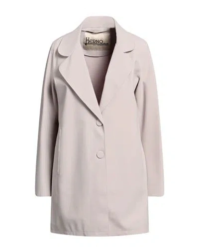 Herno Woman Overcoat & Trench Coat Taupe Size 10 Polyamide, Elastane In Grey