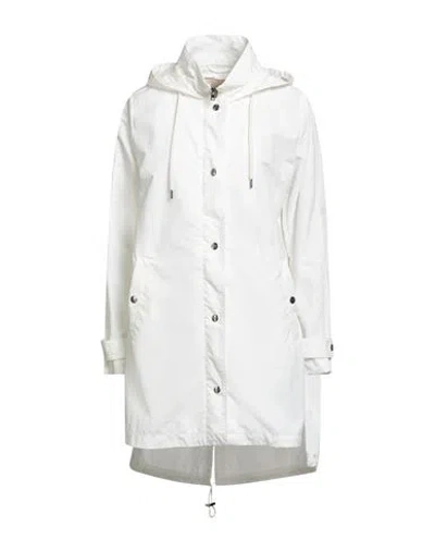 Herno Woman Overcoat & Trench Coat White Size 12 Cotton