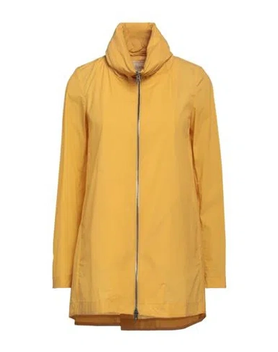 Herno Woman Overcoat & Trench Coat Yellow Size 12 Polyamide, Elastane