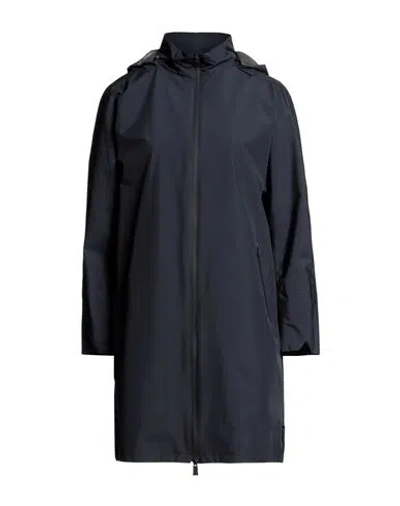 Herno Woman Overcoat & Trench Coat Midnight Blue Size 2 Polyester, Ptfe - Polytetrafluoroethylene In Blue