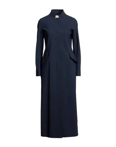 Herno Woman Overcoat & Trench Coat Midnight Blue Size 16 Polyamide, Elastane