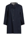 Herno Woman Overcoat & Trench Coat Navy Blue Size 12 Cotton, Elastane