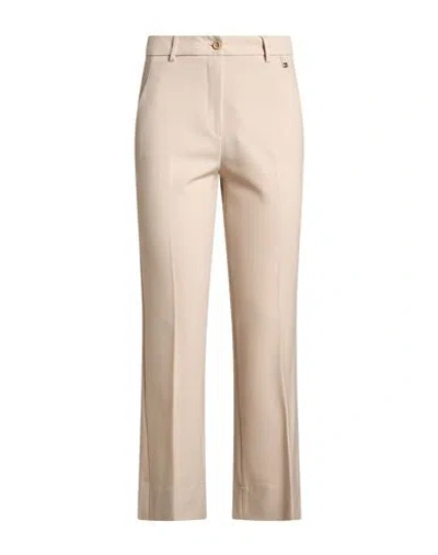 Herno Woman Pants Beige Size 4 Polyester, Wool, Elastane In Neutral