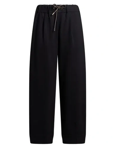 Herno Woman Pants Black Size S Viscose, Polyamide, Elastane, Polyurethane