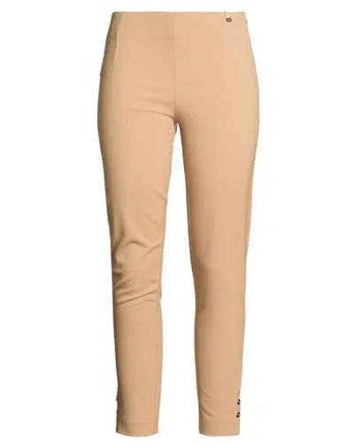 Herno Woman Pants Camel Size 6 Polyester, Virgin Wool, Elastane In Brown