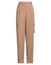 Herno Woman Pants Camel Size 8 Polyester, Virgin Wool, Elastane, Cotton
