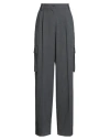 Herno Woman Pants Grey Size 10 Polyester, Virgin Wool, Elastane, Cotton