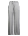 Herno Woman Pants Grey Size 12 Acetate, Viscose, Cotton, Polyester In White