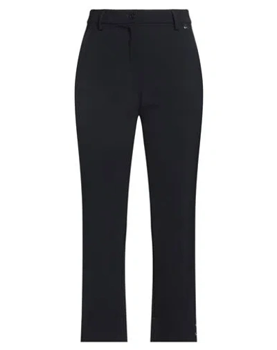 Herno Woman Pants Navy Size 8 Polyester, Virgin Wool, Elastane In Black