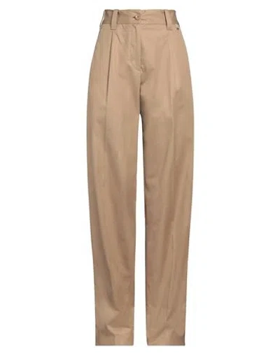 Herno Woman Pants Sand Size 8 Cotton In Beige