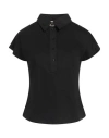 Herno Woman Polo Shirt Black Size 10 Cotton