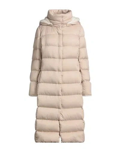 Herno Woman Puffer Beige Size 10 Polyester In Nude