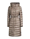 Herno Woman Puffer Beige Size 12 Polyamide In Brown