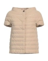 Herno Ultralight Short Sleeved Cape In Beige
