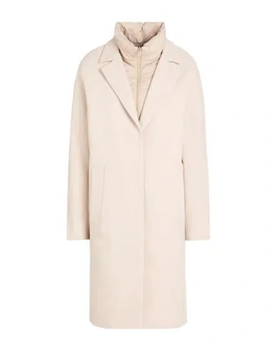 Herno Woman Puffer Beige Size 6 Cotton, Virgin Wool, Polyamide, Polyurethane Coated