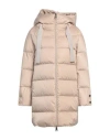 Herno Woman Puffer Beige Size 6 Polyester, Cotton In Neutral