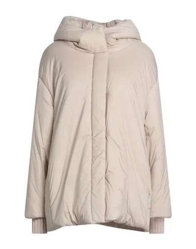 Herno Woman Puffer Beige Size 8 Polyamide In Neutral