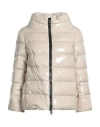 Herno Woman Puffer Beige Size 8 Polyamide In Sand