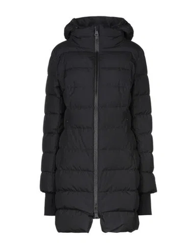 Herno Black Down Jacket With Fixed Hood And Quilted Design In Tech Fabric Woman