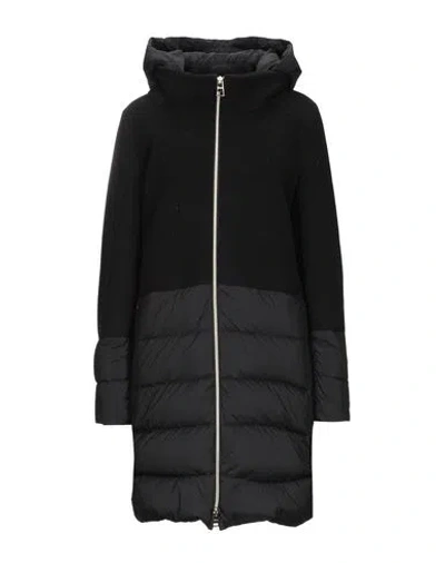 Herno Woman Puffer Black Size 10 Wool, Polyamide, Polyurethane In Black