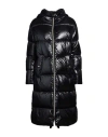Herno Quilted Padded Zipped Coat In Black