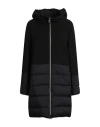 Herno Hooded Padded Jacket With Wool Inserts In Black