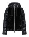 Herno Woman Puffer Black Size 2 Polyester, Elastane, Polyamide, Cotton, Acetate