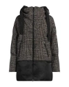 Herno Woman Puffer Black Size 8 Wool, Polyamide, Polyester, Acrylic, Textile Fibers In Black