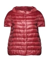 Herno Woman Puffer Brick Size 6 Polyamide, Cotton, Acetate In Red