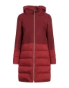 Herno Woman Puffer Brick Size 6 Wool, Polyamide, Polyurethane In Red