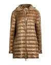 Herno Woman Puffer Camel Size 16 Polyamide, Polyester, Cotton In Neutral