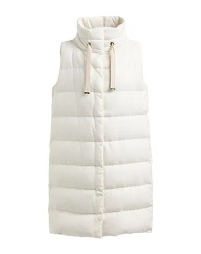 Herno Woman Puffer Cream Size 6 Silk, Cashmere, Polyester