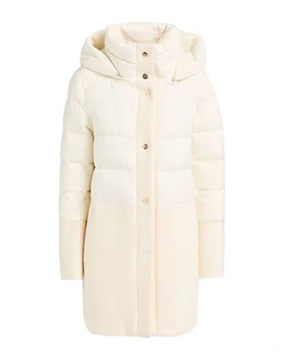 Herno Woman Puffer Cream Size 6 Wool, Polyamide, Polyurethane