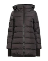 Herno Woman Puffer Dark Brown Size 0 Polyamide, Wool, Elastane