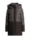 Herno Woman Puffer Dark Brown Size 2 Polyamide, Virgin Wool