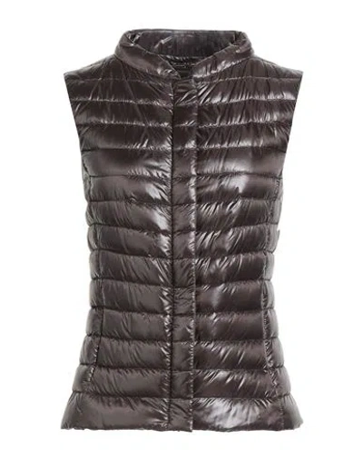 Herno Woman Puffer Dark Brown Size 6 Polyamide